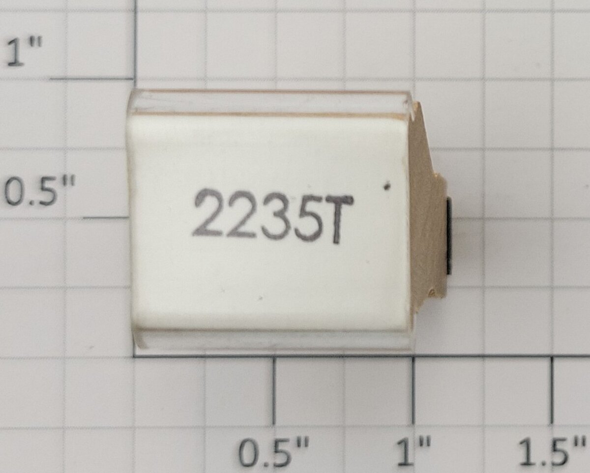 Lionel RS-2235T Tender Frame Underside Rubber Stamp #2235T