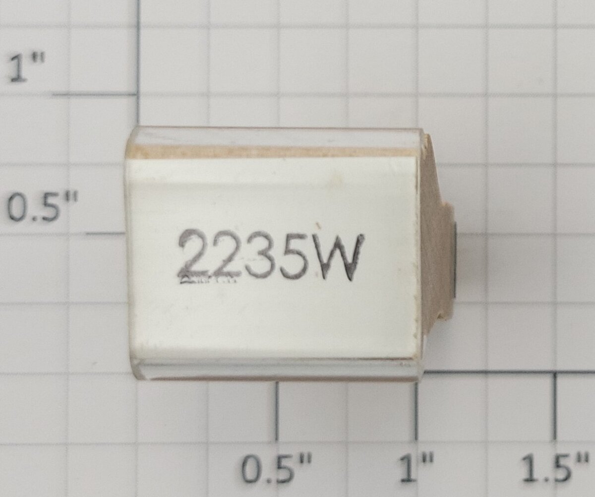 Lionel RS-2235W Tender Frame Underside Rubber Stamp #2235W