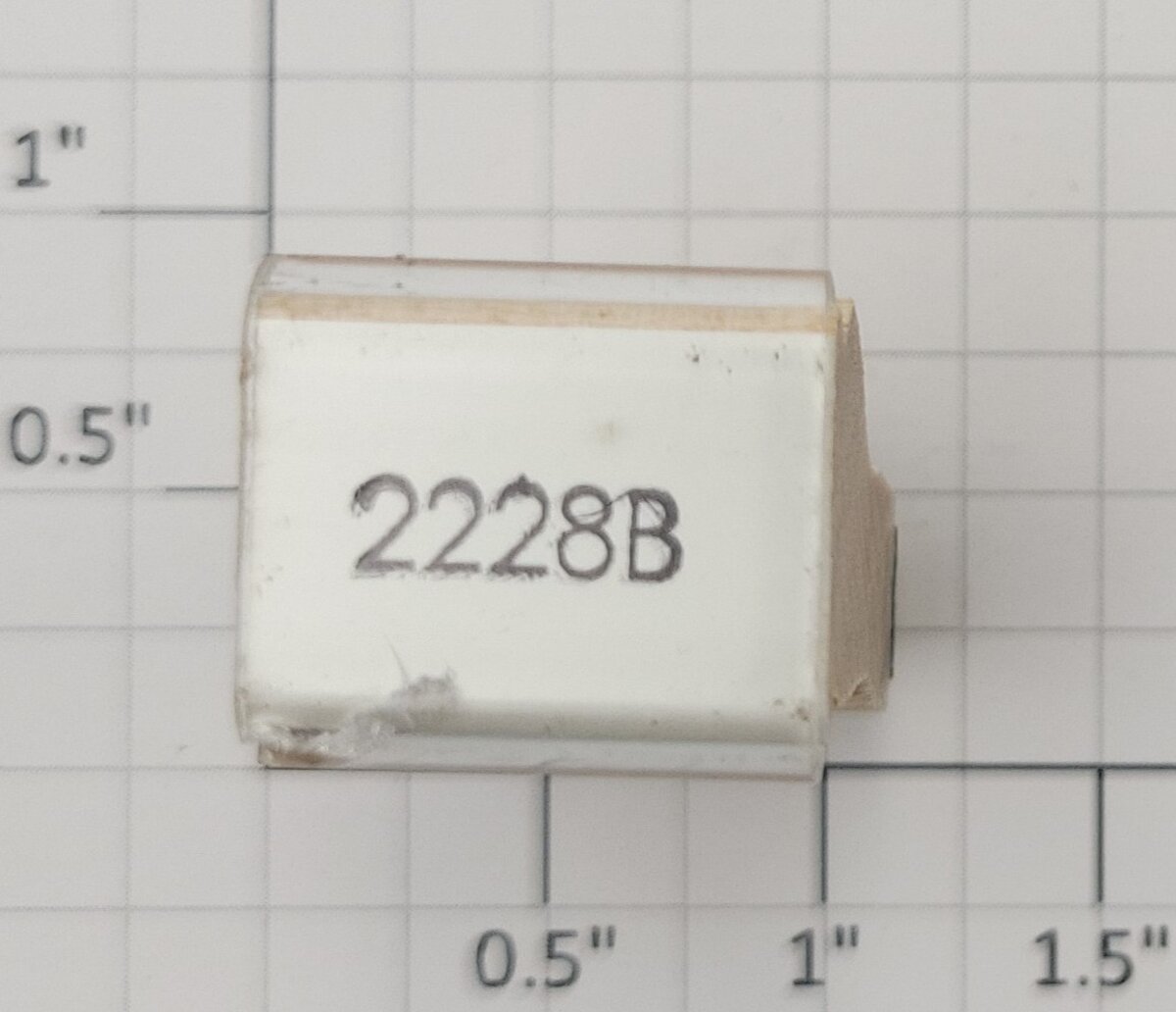 Lionel RS-2228B Tender Frame Underside Rubber Stamp #2228B