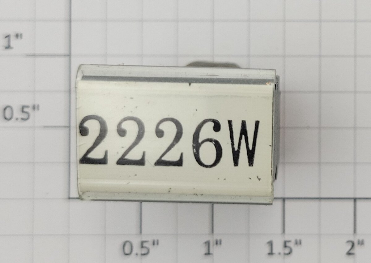 Lionel RS-2226W Tender Frame Underside Rubber Stamp #2226W