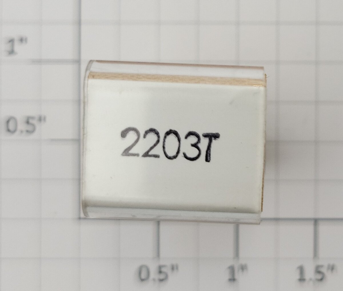 Lionel RS-2203T Tender Frame Underside Rubber Stamp #2203T