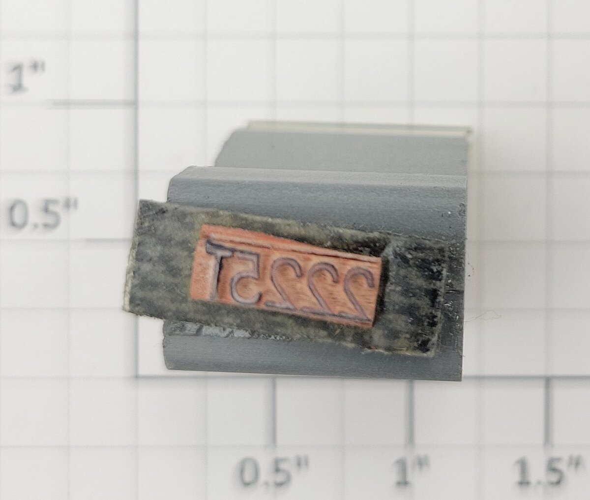 Lionel RS-2225T Tender Frame Underside Rubber Stamp #2225T