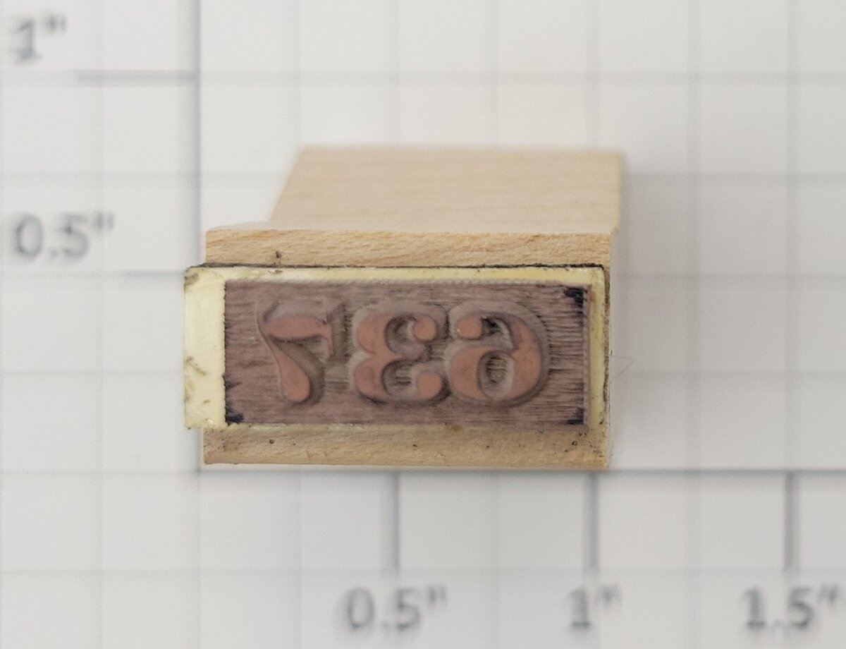 Lionel RS-637 Steam Locomotive Rubber Stamp #637