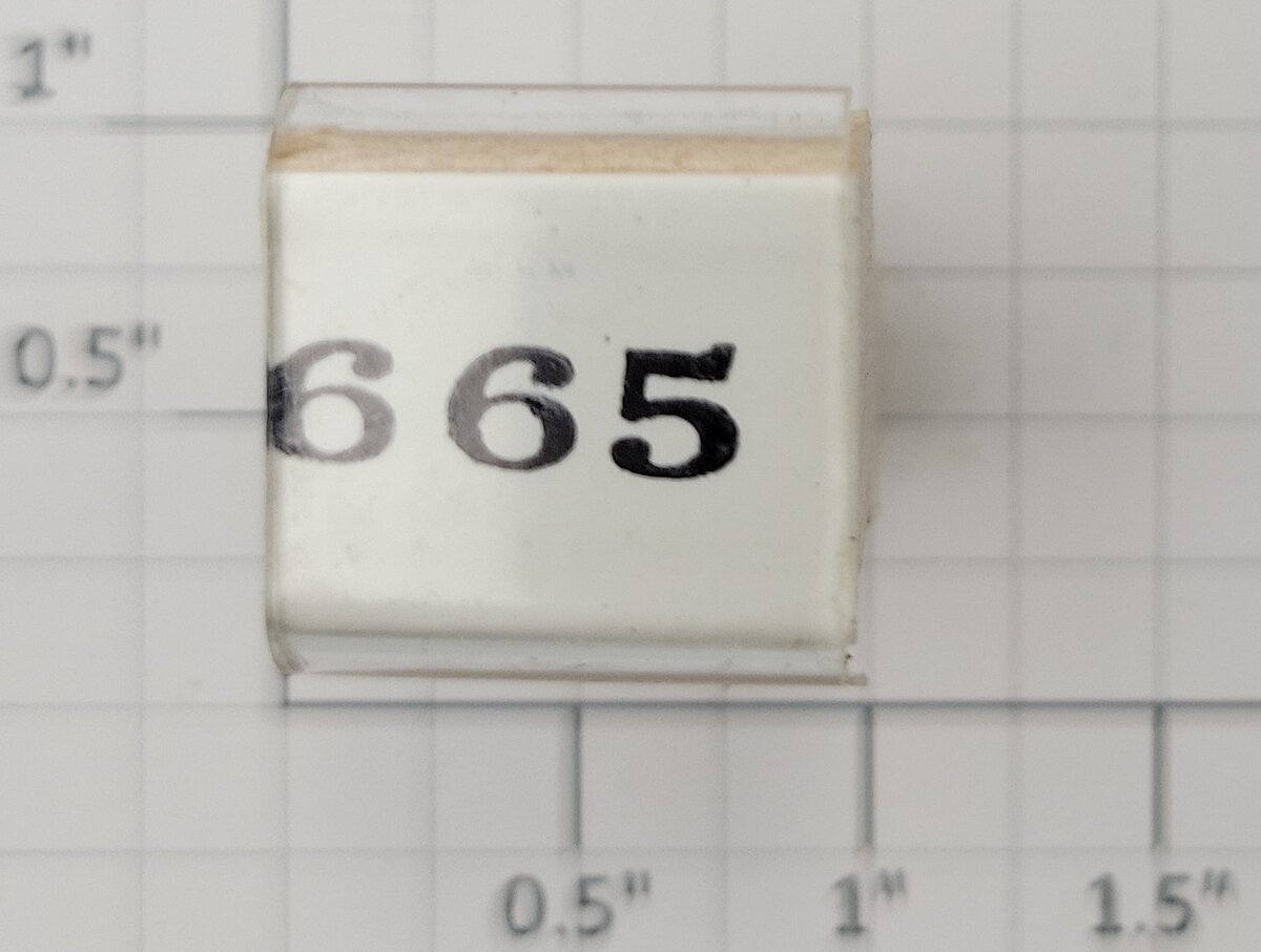 Lionel RS-665 Steam Locomotive Rubber Stamp #665