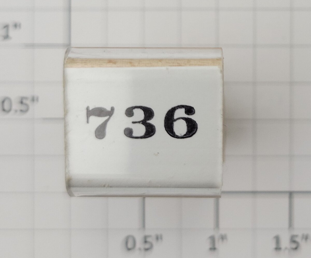 Lionel RS-736 Steam Locomotive Rubber Stamp #736