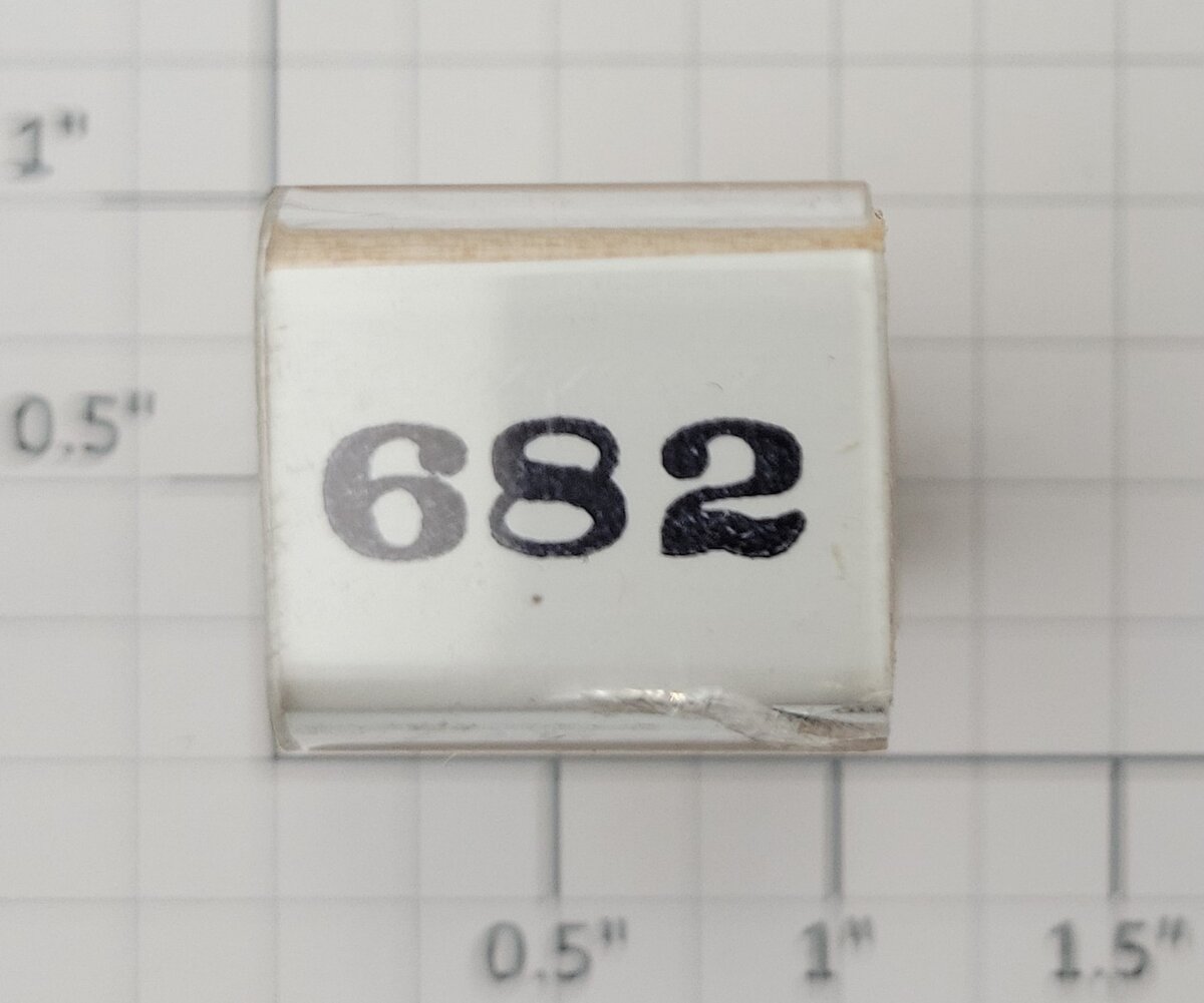 Lionel RS-682 Steam Locomotive Rubber Stamp #682