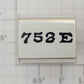 Lionel RS-752E Union Pacific Streamliner Rubber Stamp #752 E