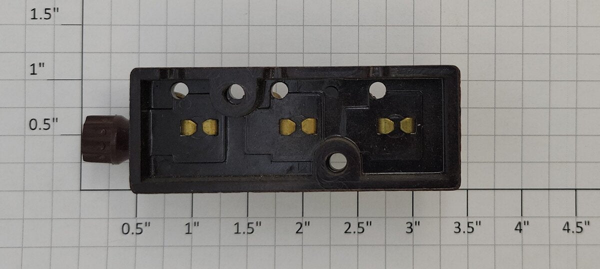 Rodale 1019-1 O Gauge Vintage SPDT Knife Switch with Plastic Base