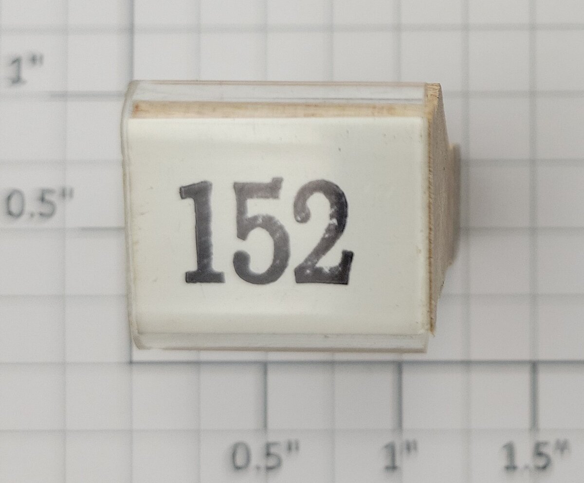 Lionel RS-152 Electric Locomotive Rubber Stamp #152
