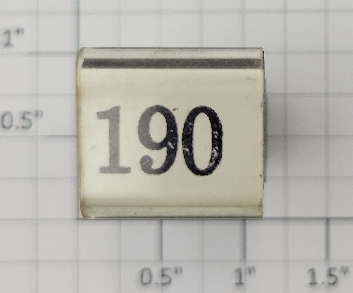 Lionel RS-190 Observation Car Rubber Stamp #190