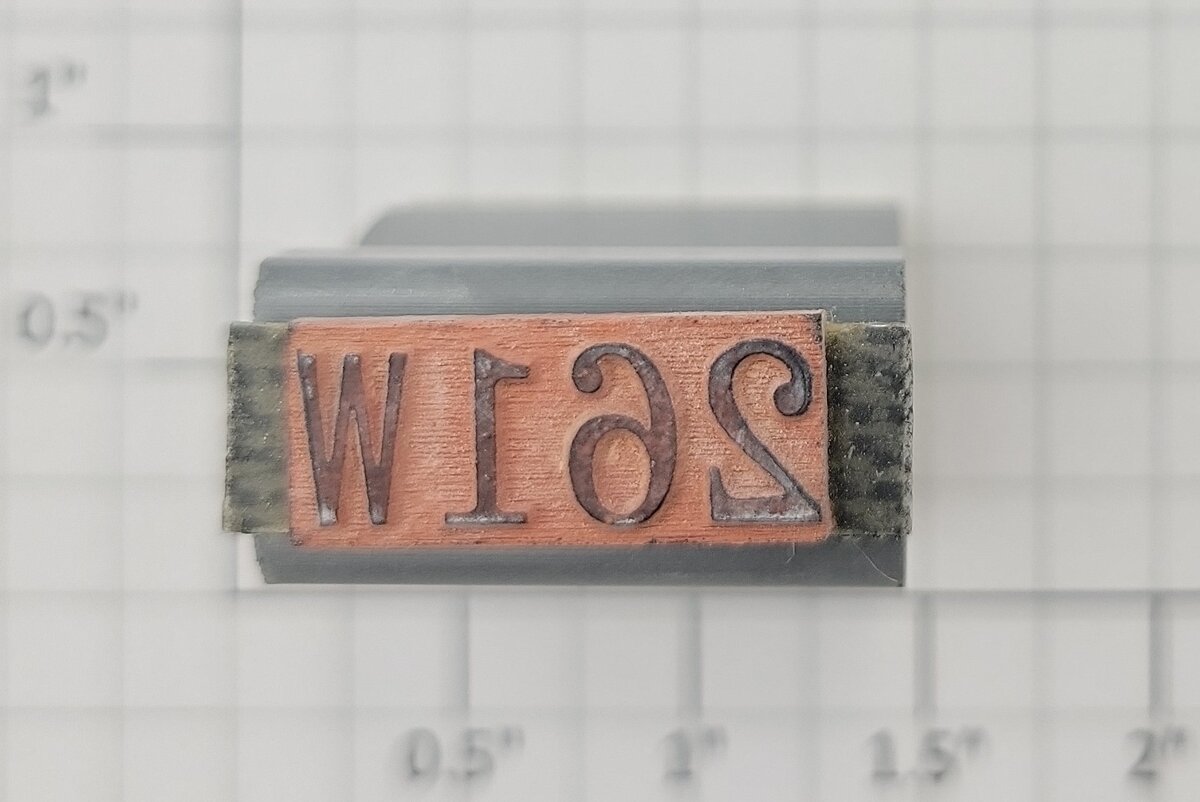 Lionel RS-261W Box Rubber Stamp #261W
