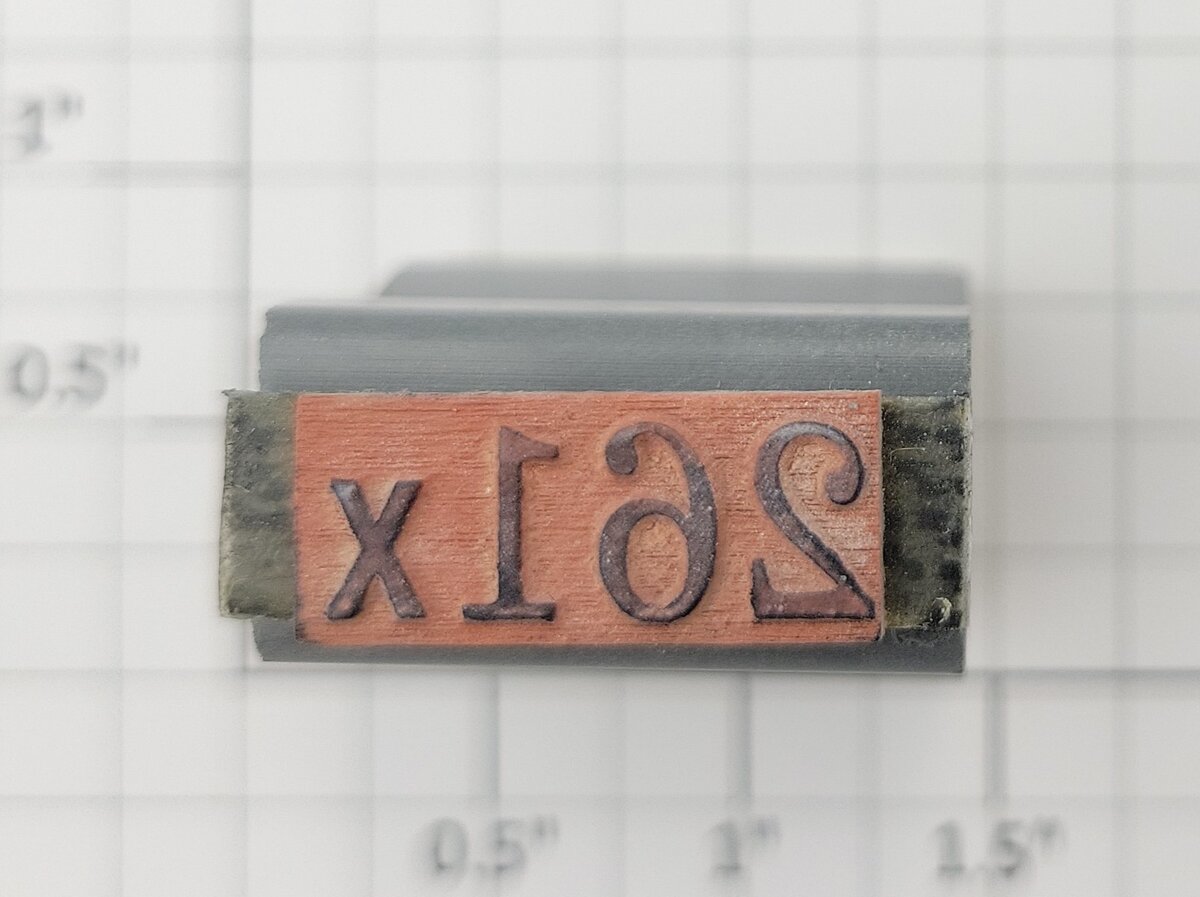 Lionel RS-261x Tender Frame Underside Rubber Stamp #261x
