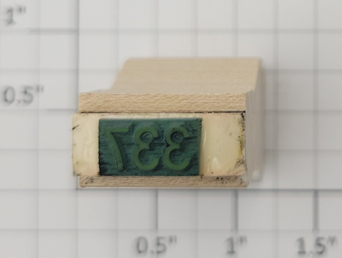 Lionel RS-337 Pullman Passenger Car Rubber Stamp #337