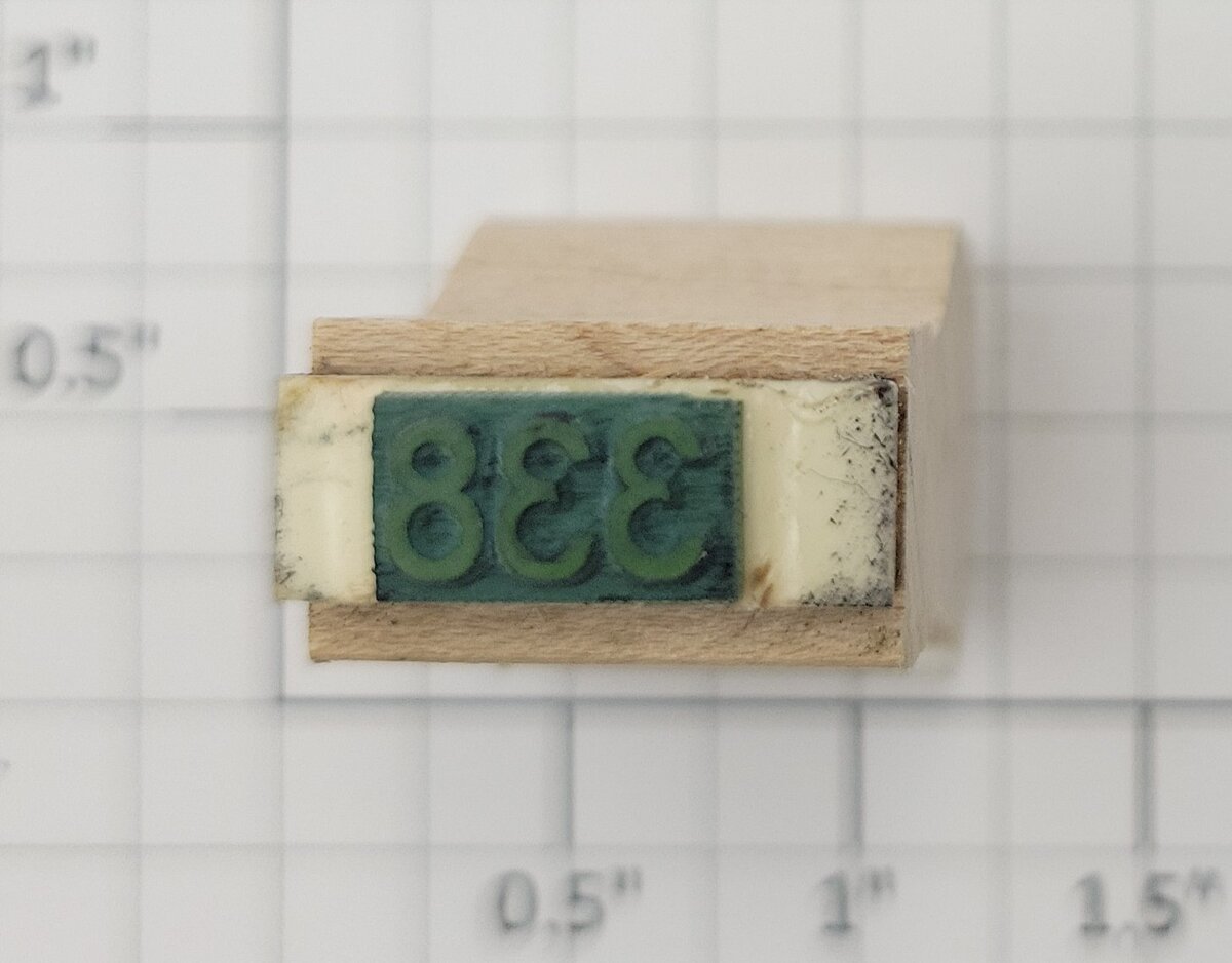 Lionel RS-338 Observation Car Rubber Stamp #338