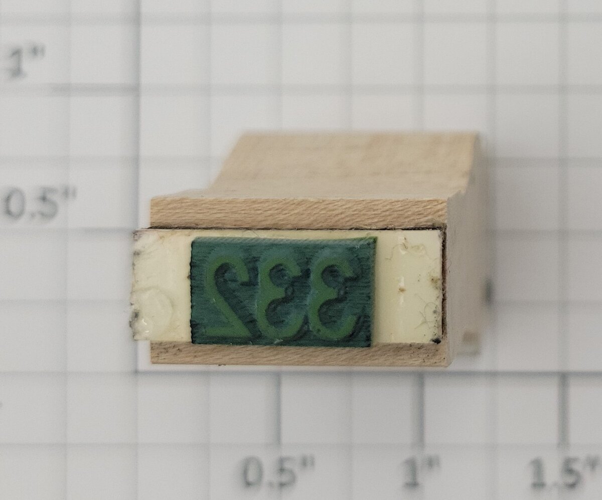 Lionel RS-332 Baggage Car Rubber Stamp #332