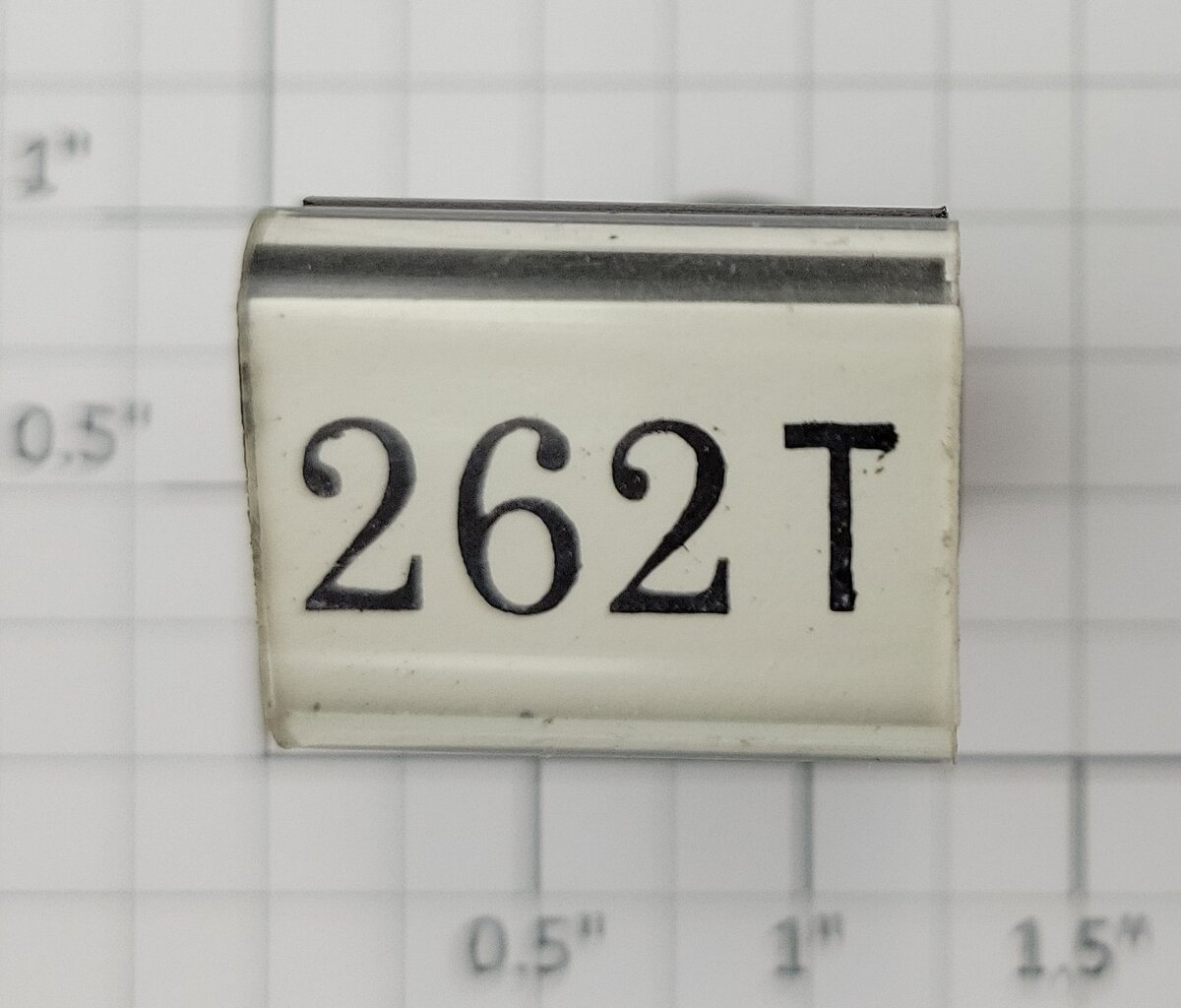 Lionel RS-262T Tender Frame Underside Rubber Stamp #262T