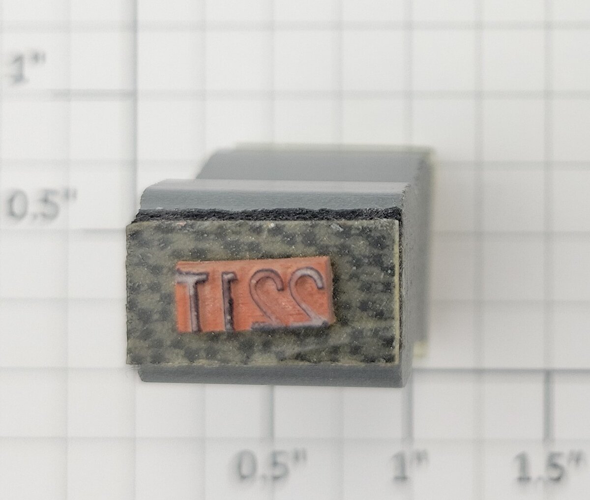 Lionel RS-221T Tender Frame Underside Rubber Stamp #221T