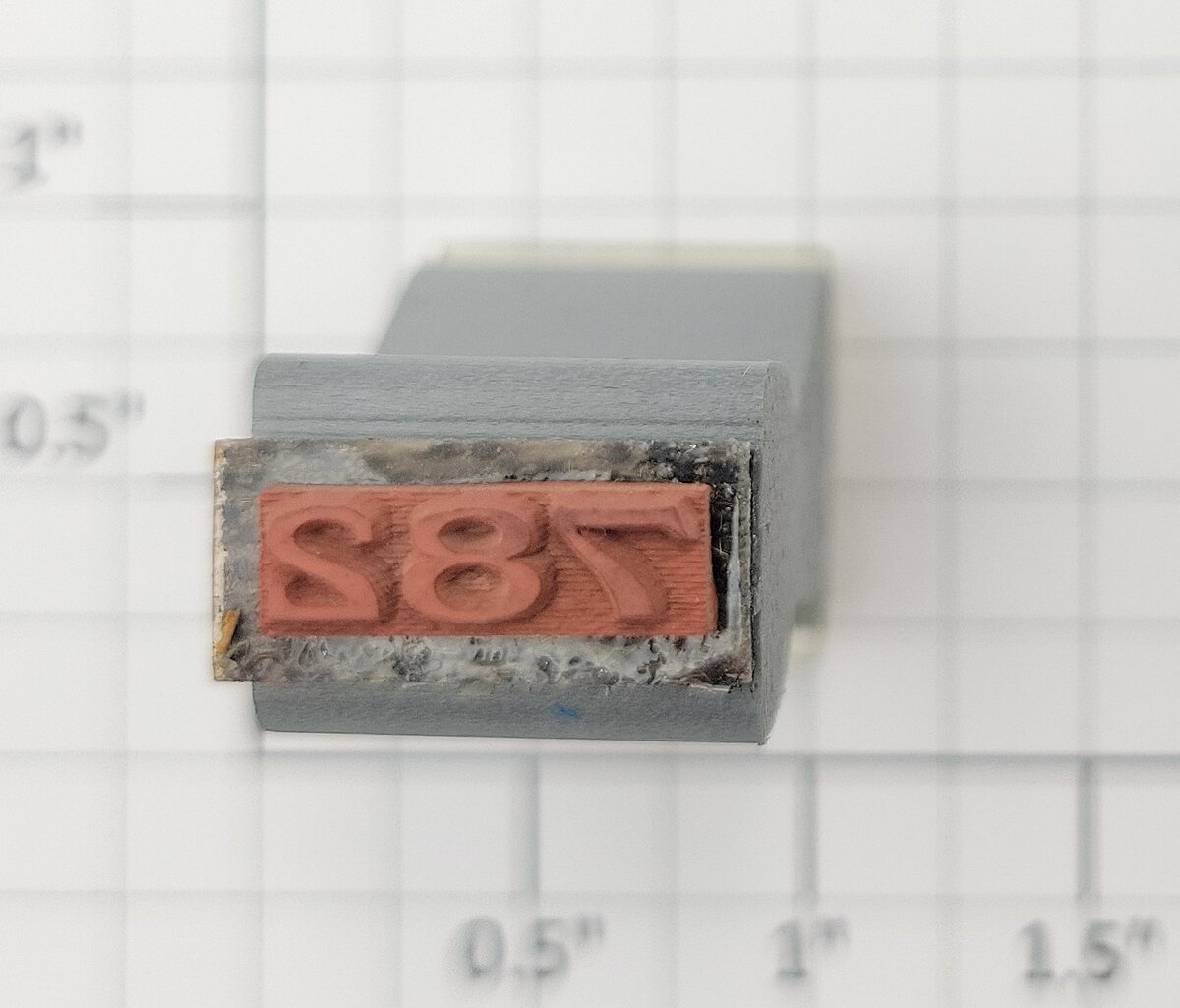 Lionel RS-782 Streamlined Combine Car Thin Font Rubber Stamp #782