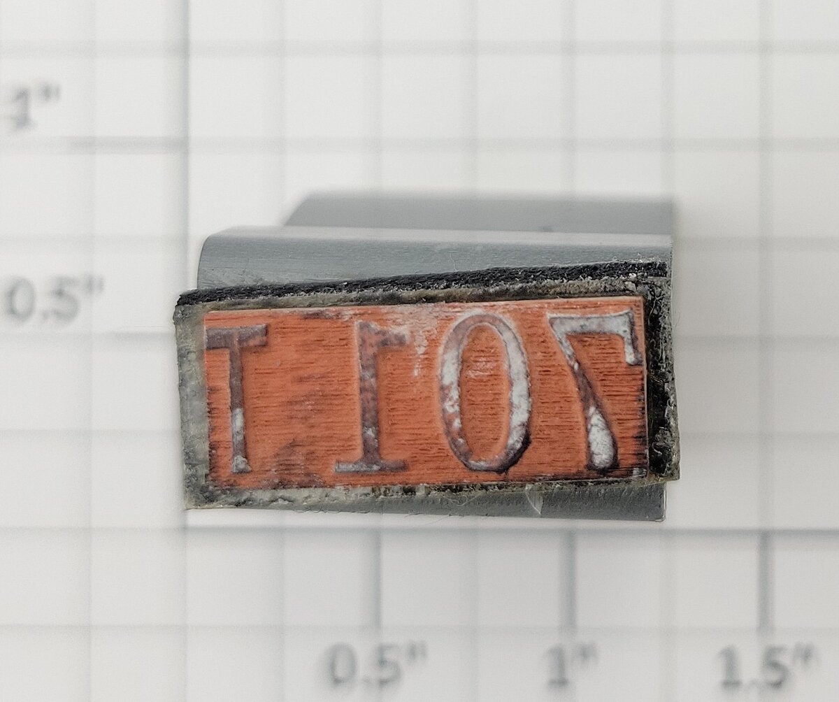 Lionel RS-701T Tender Frame Underside Rubber Stamp #701 T