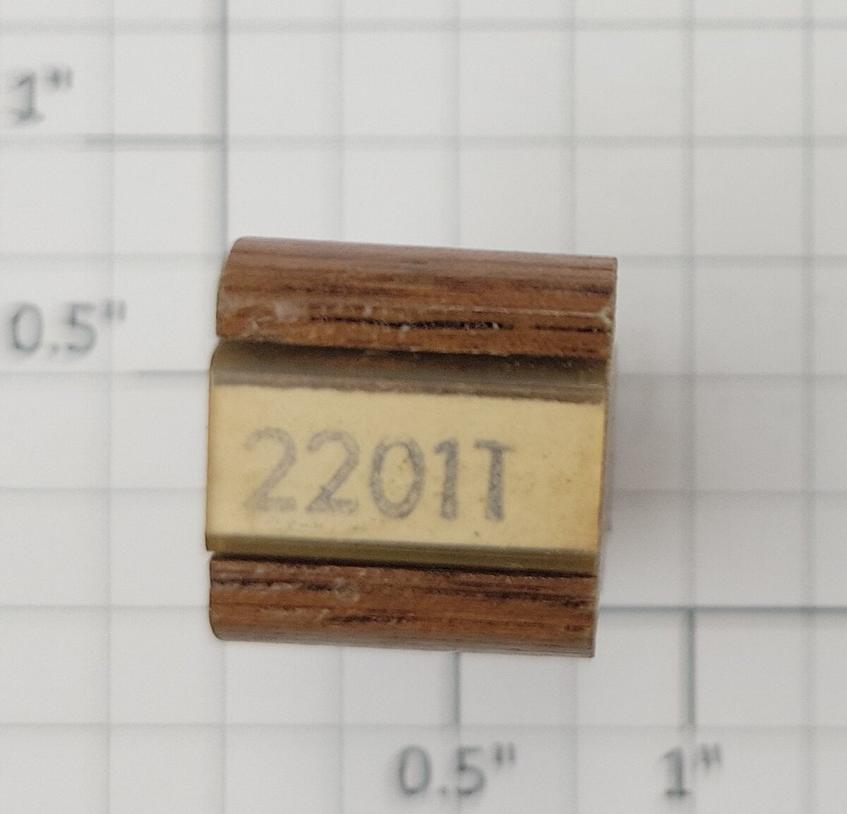 Lionel RS-2201T Tender Frame Underside Rubber Stamp #2201T