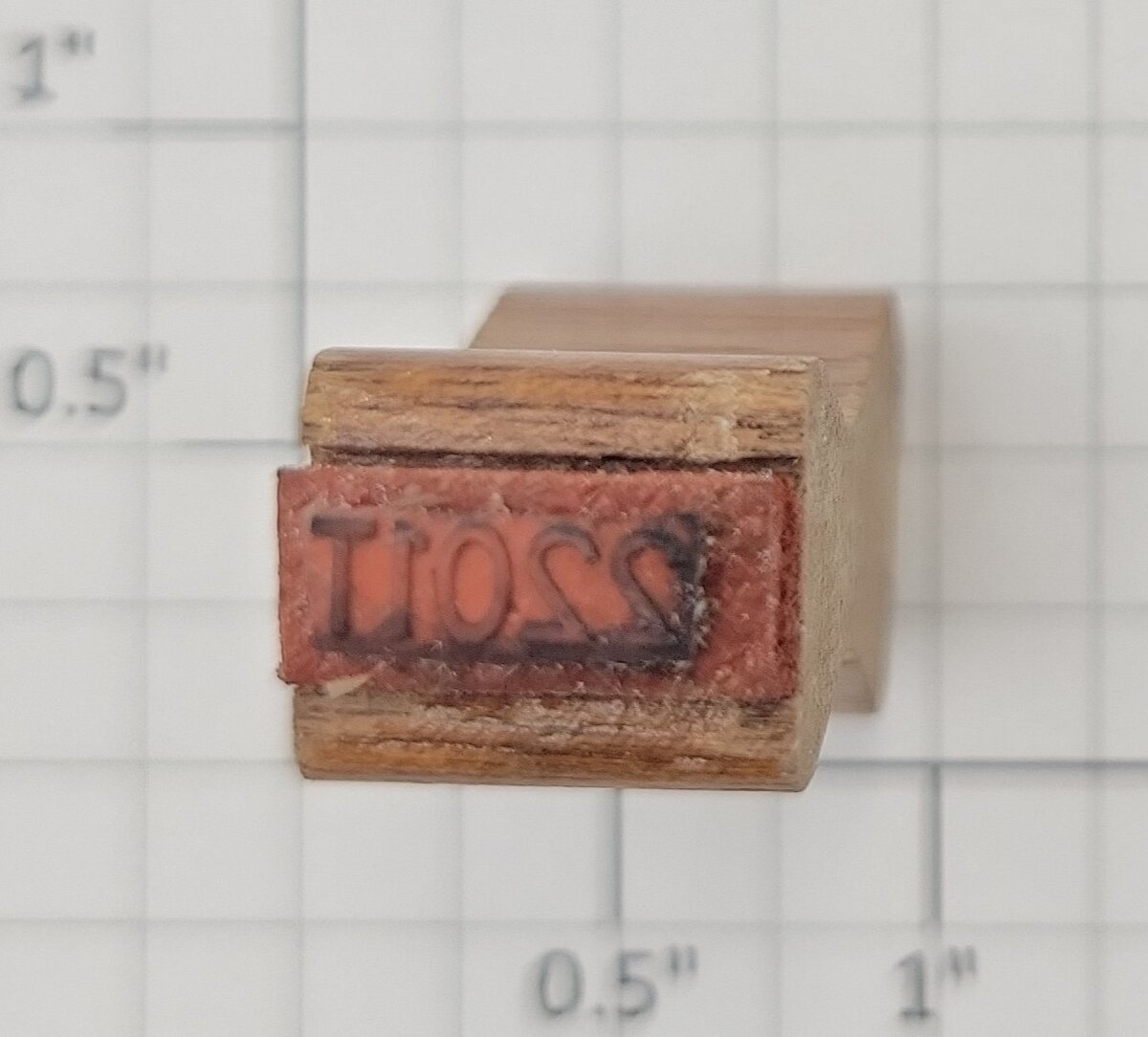 Lionel RS-2201T Tender Frame Underside Rubber Stamp #2201T