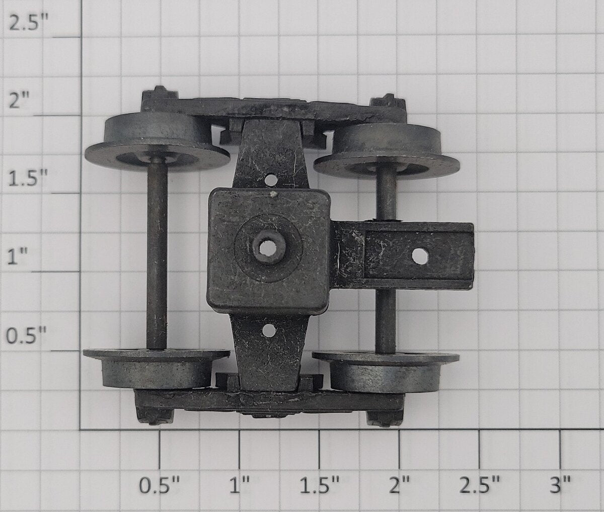 AMT 104-2 4-Wheel Diecast Freight Coupler Truck without Coupler