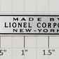 Lionel 440C-2 Large Self-Adhesive Nickel Made By Lionel Corp. Nameplate