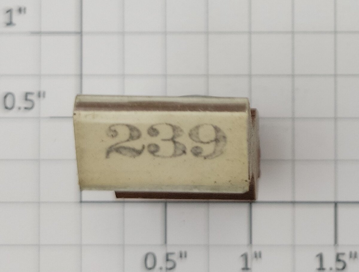 Lionel RS-239 Steam Locomotive Serif Rubber Stamp #239