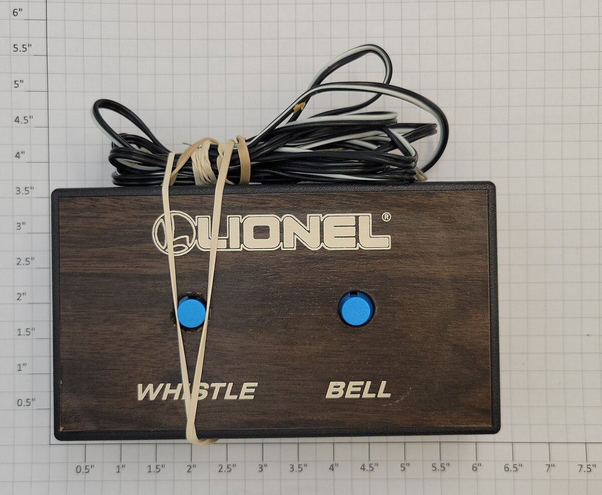 Lionel 585 G Scale Woodgrain Whistle and Bell Switch Controller w/ Wire & Plug