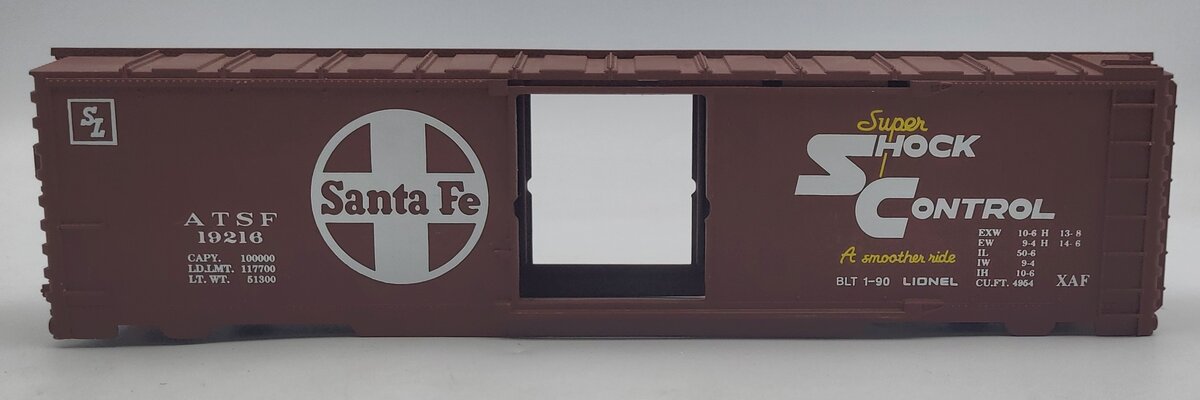 Lionel 19216-1 Brown Santa Fe Super Shock Control Boxcar Body Shell #19216