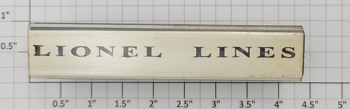 Lionel RS-LL4 "Lionel Lines" Prewar-Style Medium Serif Font Rubber Stamp