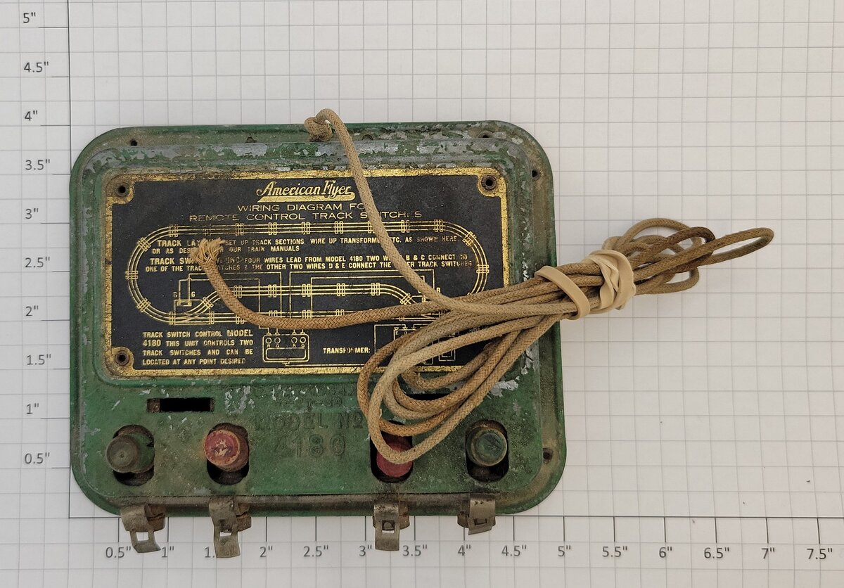 American Flyer 4180G Standard Gauge Green Switch Controller - Display Only