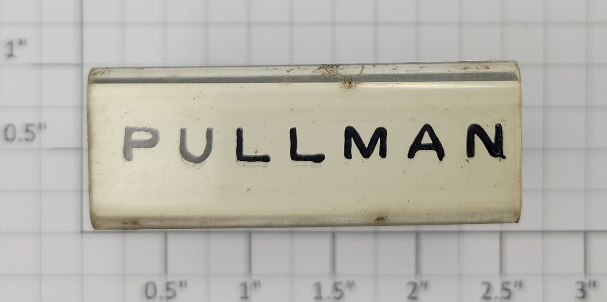 Lionel RS-PULL1 "Pullman" Passenger Car Block / Slab Serif Rubber Stamp