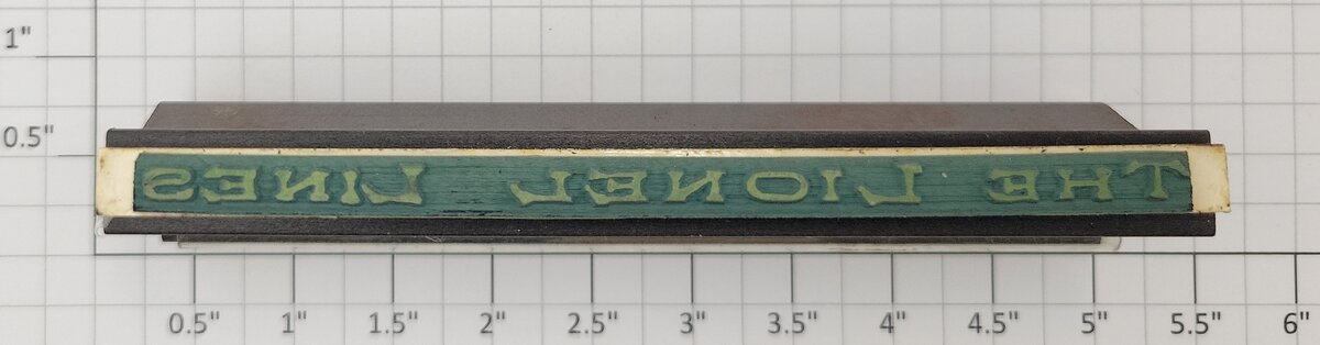 Lionel RS-TLL5 "The Lionel Lines" Broad-Foot Roman Serif Rubber Stamp