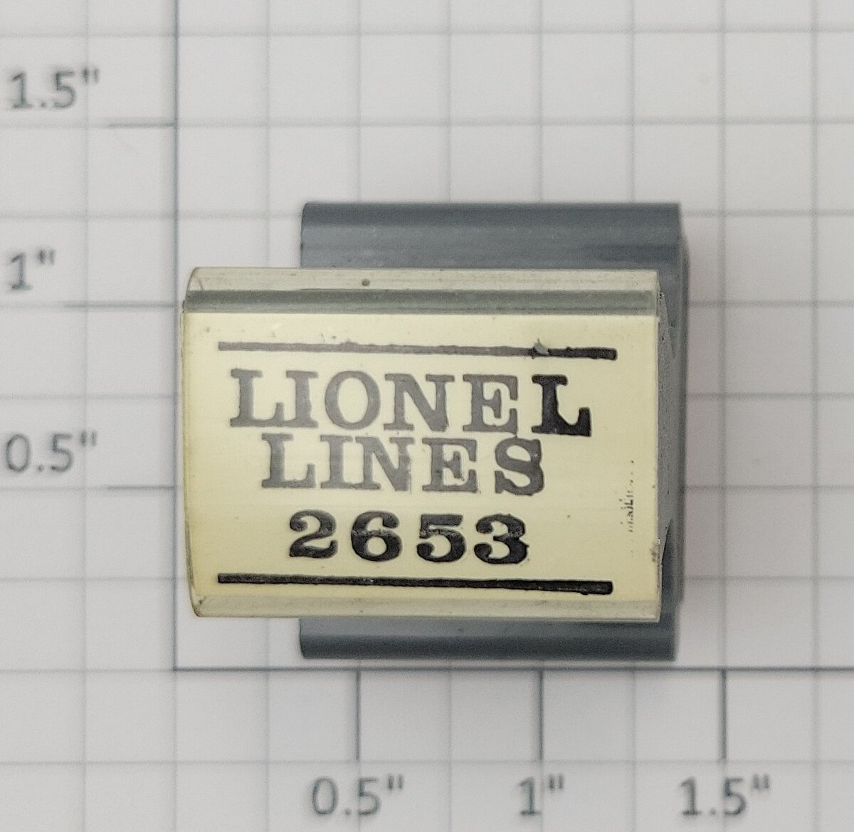 Lionel RS-LL2653 "Lionel Lines 2653" Freight Block Serif Rubber Stamp