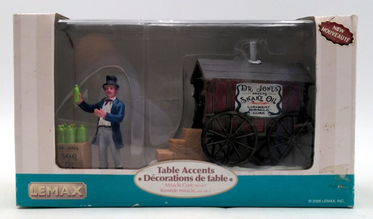 Lemax 63582 Table Accents “Miracle Cure” Dr. Jones Snake Oil Salesman