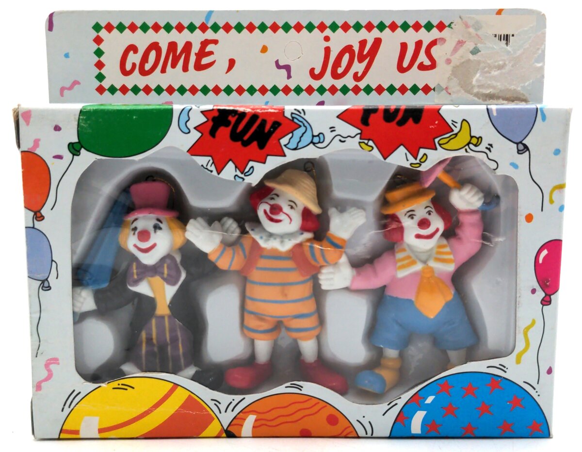 West Coast Liquidators 466318 Clown Ornaments 3 Pieces