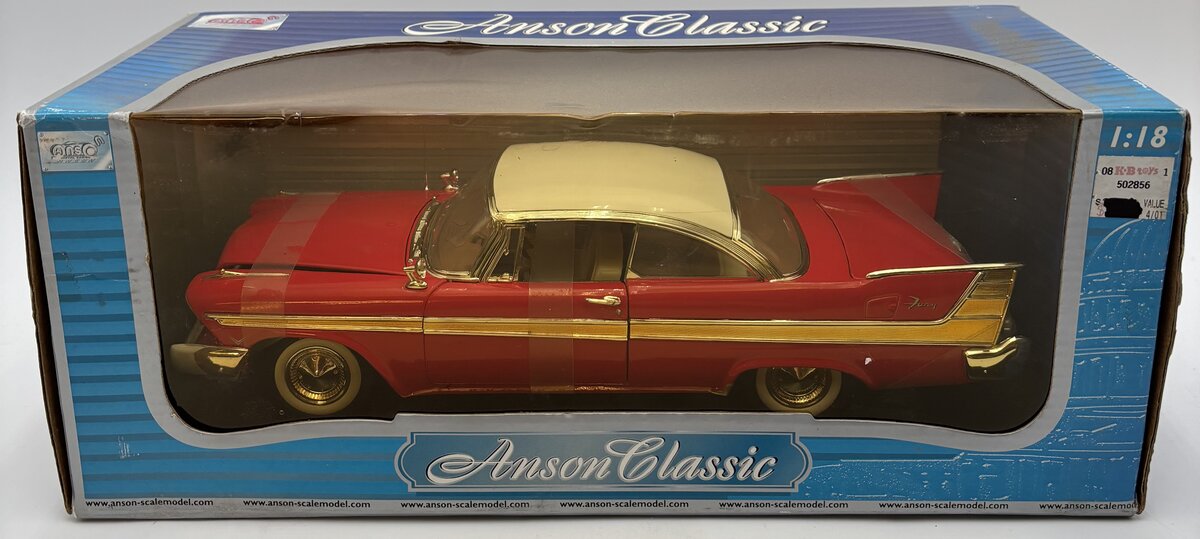 Anson 30398 1:18 Red 1957 Plymouth Fury