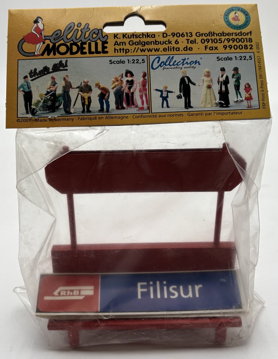 Elita Modelle 11019 G Brass Double Sided Bench w/RHB Sign