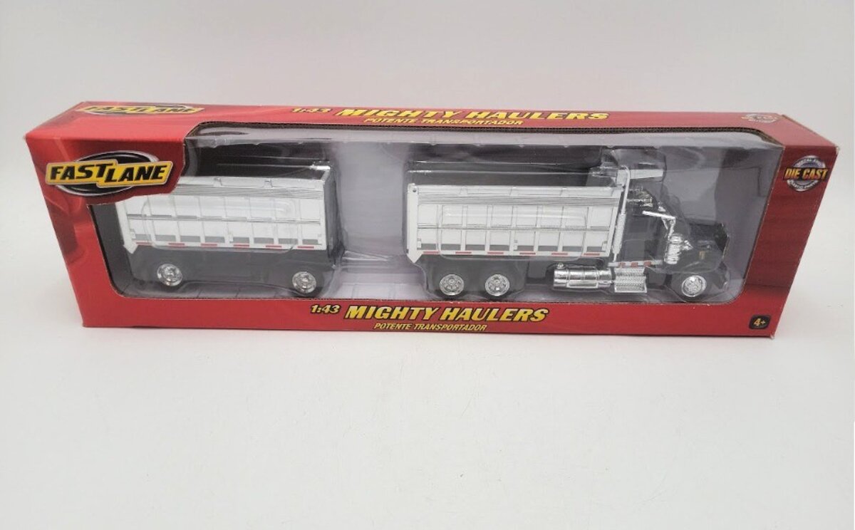 Acme AS-15333 1:43 Scale By ToyRus Mighty Haulers Black/Gray Dump Truck Diecast