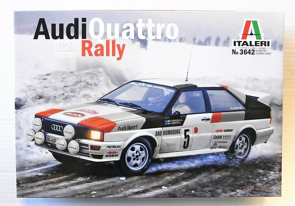 Italeri 3642 1:24 Audi Quattro Rally Car Plastic Model Kit