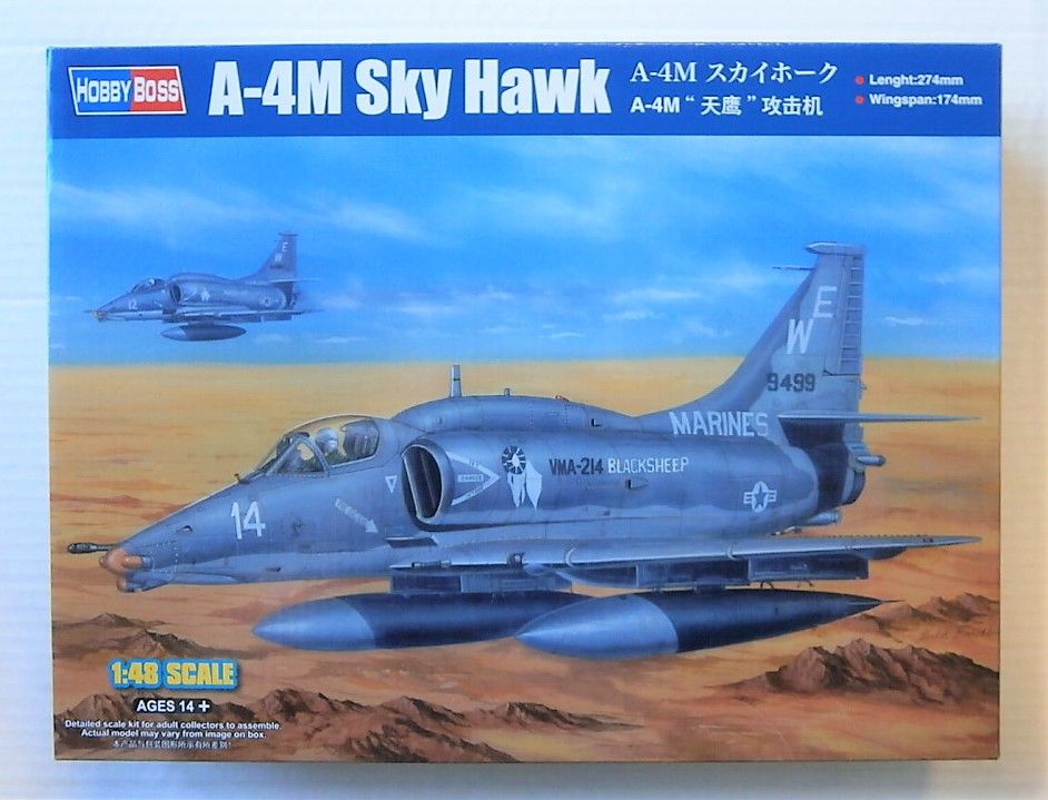 Hobby Boss Models 81766 1:48 Douglas A-4M Skyhawk Military Aircraft Plane Kit