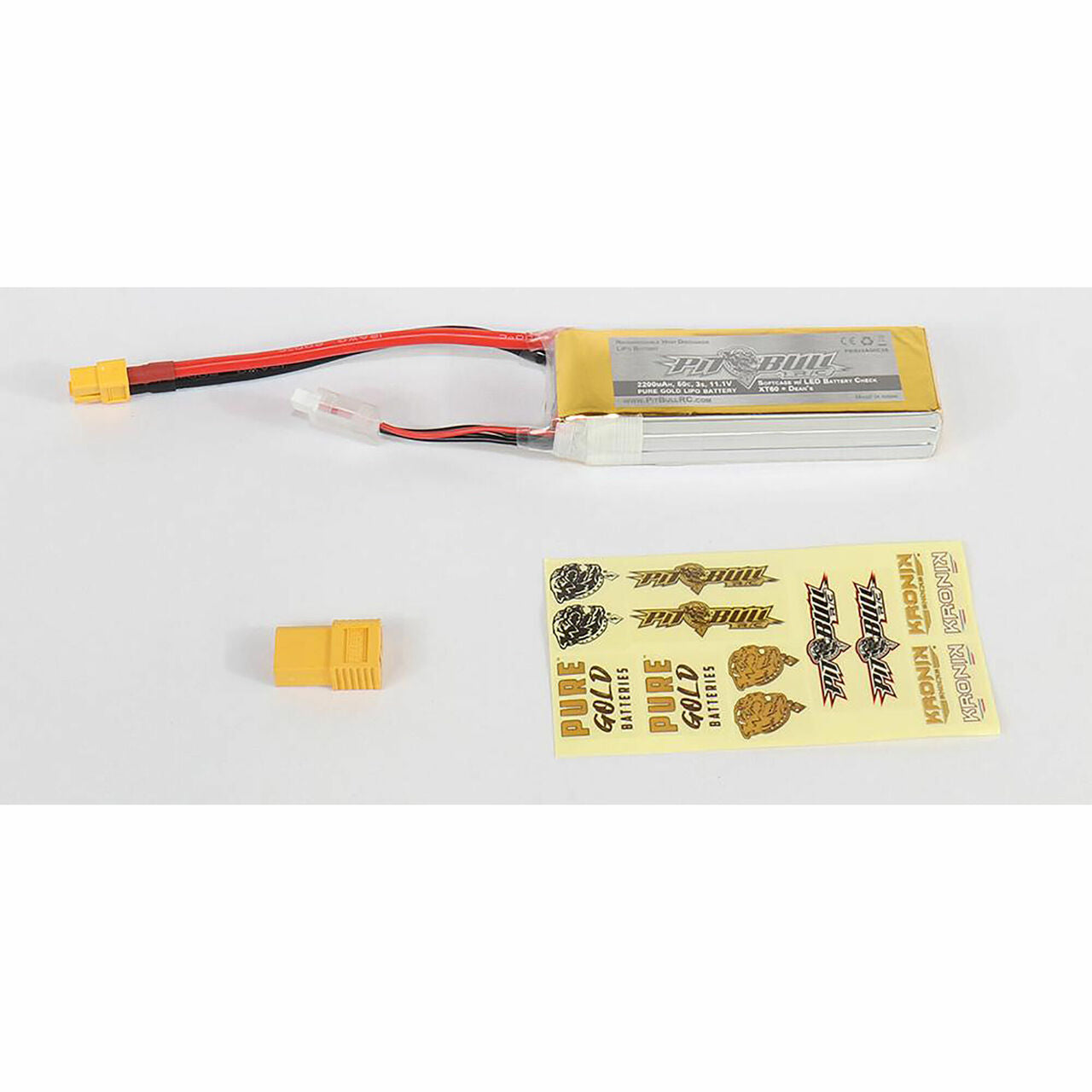 Pit Bull RC PBB22A50C3S XT60/Deans Pure Gold 11.1V 2200mAh 3S 50C Lipo