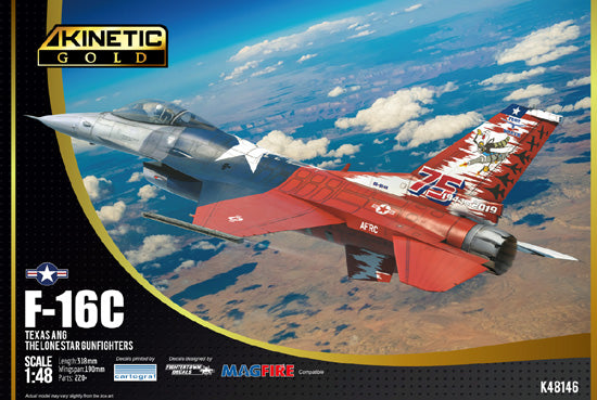 Kinetic Model 48146 1:48 F-16C Military Aircraft Plane Model Kit