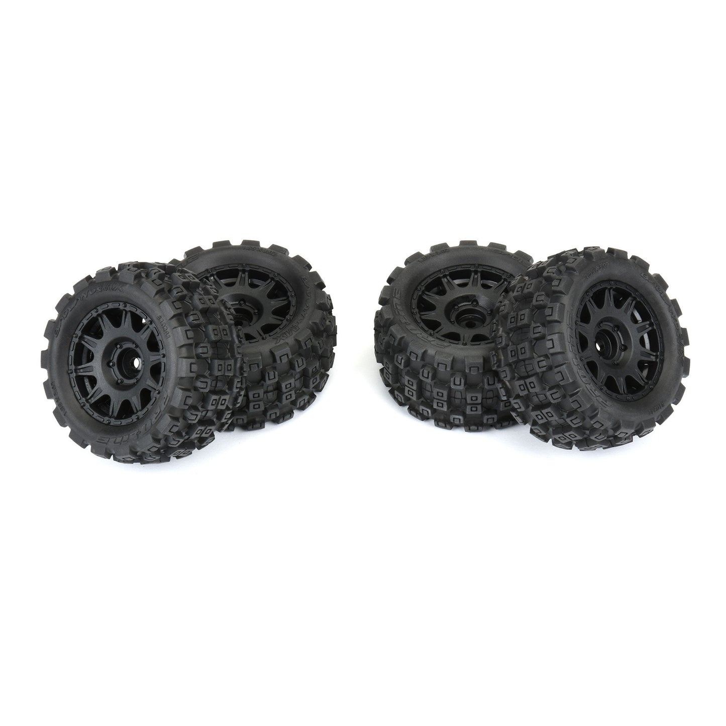Pro-Line Racing 1024110 1:18 Badlands MX 1.85" F/R MTD 12mm Black Raid