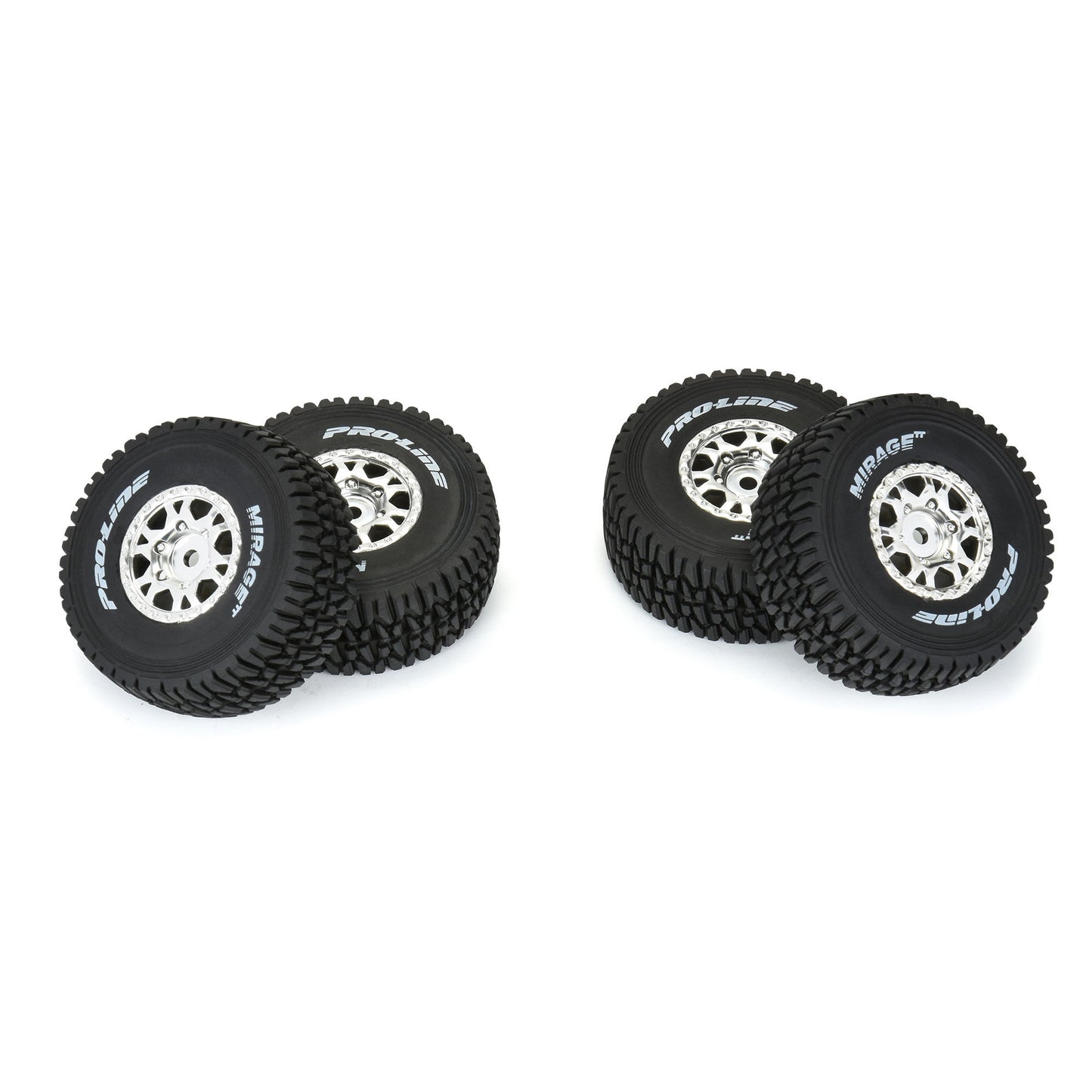 Pro-Line Racing 1025310 1:16 Mirage TT F/R Tires MTD Silver Impulse (Pack of 4)