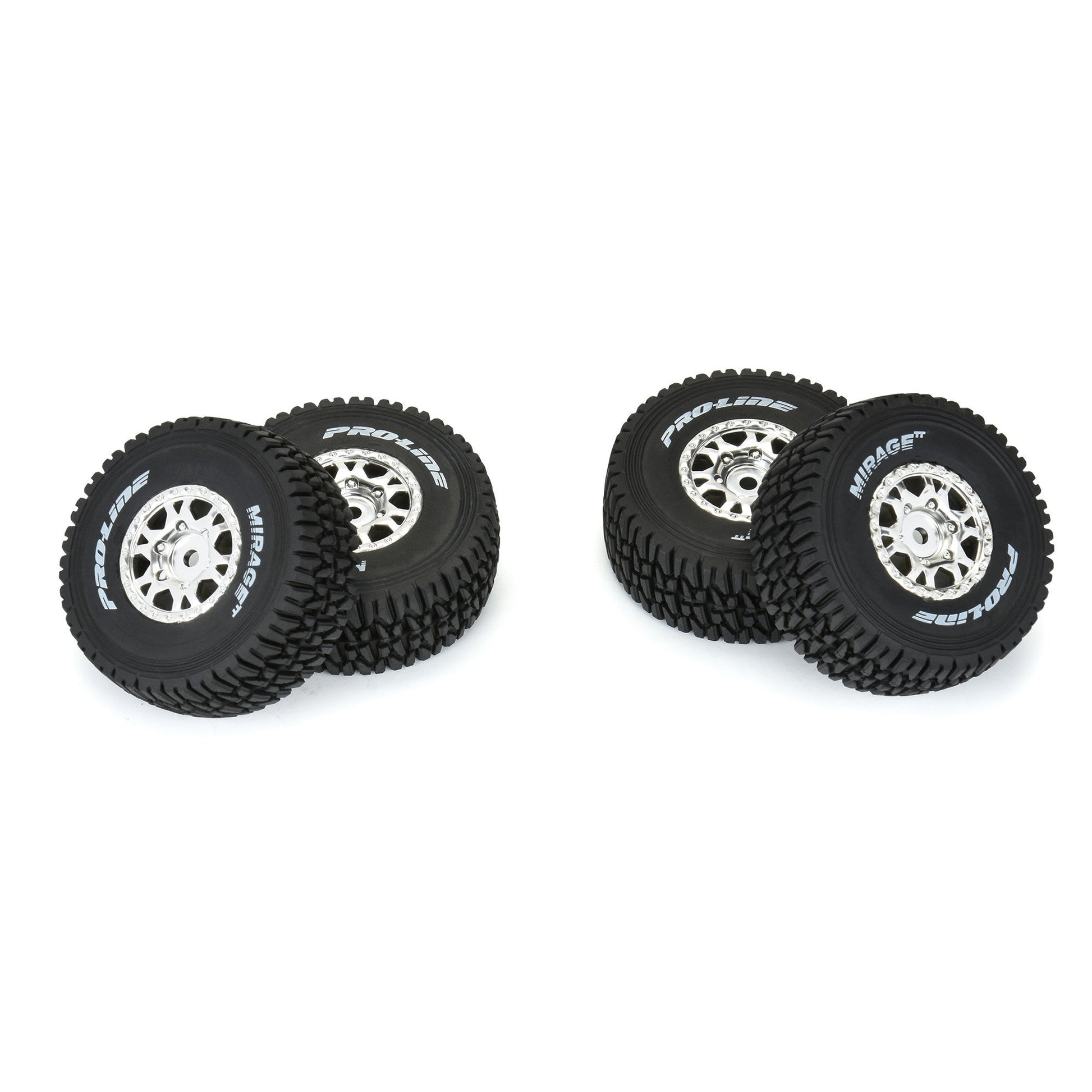 Pro-Line Racing 1025310 1:16 Mirage TT F/R Tires MTD Silver Impulse (Pack of 4)