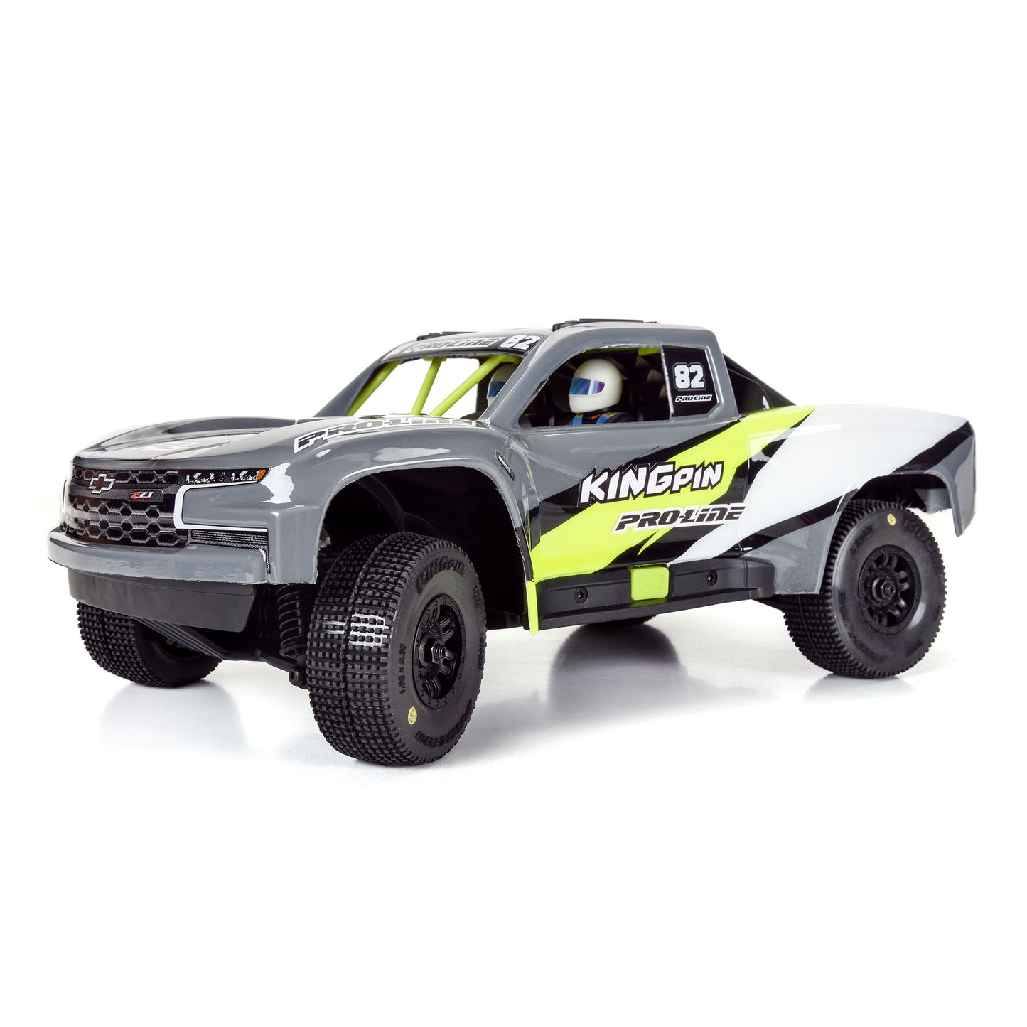 Pro-Line Racing 1028510 1:16 King Pin Front/Rear Tires MTD Black Split Six (4)