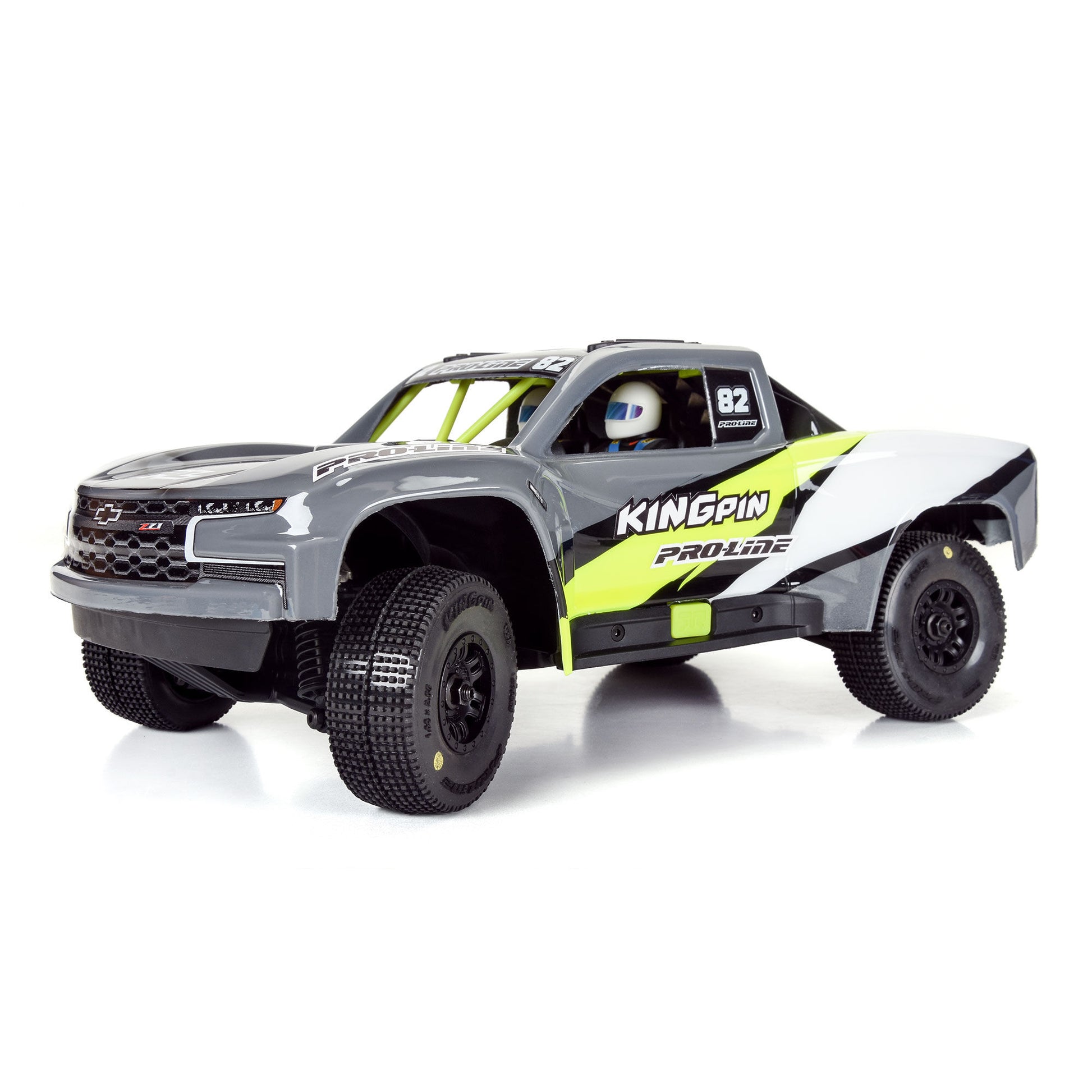 Pro-Line Racing 1028510 1:16 King Pin Front/Rear Tires MTD Black Split Six (4)