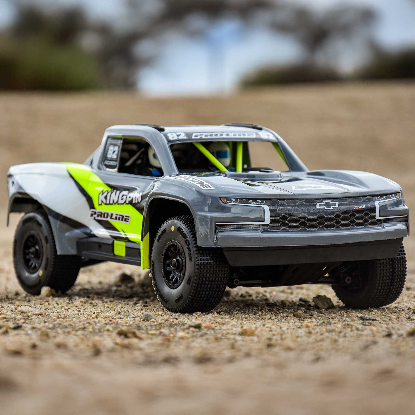 Pro-Line Racing 1028510 1:16 King Pin Front/Rear Tires MTD Black Split Six (4)